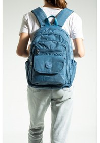 Resim Nemo Bags Turkuaz Unisex Okul Çantası, Crinkle Su Geçirmez Kumaş, Laptop Seyahat Sırt Çantası, 24 Lt, 40x30cm Turkuaz 