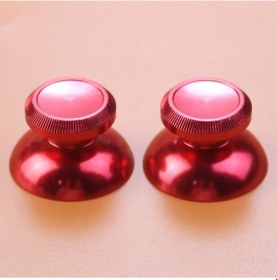 Resim Kırmızı-jcd 2 Adet Renkli Alüminyum Metal 3d Analog Thumb Çubuk Kavrama Mantar Joystick Kap Xbox 360 Gamepad Denet 