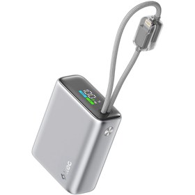 Resim Ttec ReCharger Pro TFT 10.000mAh PD 35W USB-C ve Lightning Dahili Kablolu Taşınabilir Hızlı Şarj Aleti Powerbank 