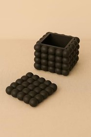 Resim ZEROXO Dekoratif Bubble Kutu - Modern Ev Dekoru, Takı Kutusu Siyah 8 x 8 