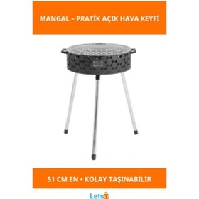 Resim Katlanabilir Lüks Mangal No 3 Büyük Boy Dayanıklı Piknik Mangal 