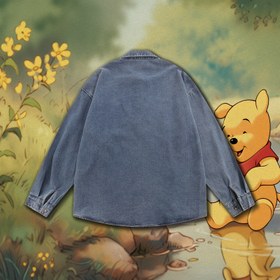 Resim Winnie The Pooh Nakışlı Kot Gömlek - L 