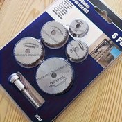 Resim 6 adet HSS Mini Dairesel Testere Bıçağı Seti Mandreler ile - Hassas Taşlama, 45° Açılı Kesim Ahşap, Plastik, Alüminyum için - Kullanımı Kolay, Detaylı Kesim için İdeal 