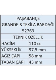 Resim Paşabahçe 52763 Grande-S Vokta Tekila Shot Bardağı 12'li 
