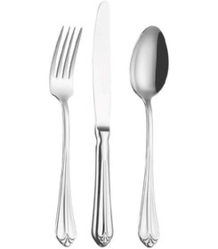 Resim Lugga Maya 6 Kişilik Yemek Çatal Kaşık Bıçak Takımı 18 Parça Gümüş 