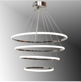 Resim Tt300-4 Kr Tt Aydınlatma Halka 4 Lü Krom Kaplama Led Avize 