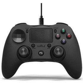 Resim Skycity Siyah Kablolu Ps4 Oyun Kolu - Çift Joystick, Dokunmatik Panel, Ps4/pro/slim Uyumlu, 1.8m Kablo, Usb Bağlantı 