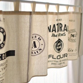 Resim 2D Kapı Perdesi, Basit Siyah Beyaz Izgara Tarzı İskandinav Mutfak Yarım-Perde Örnek Oda Yumuşak Dekor Kumaşı 