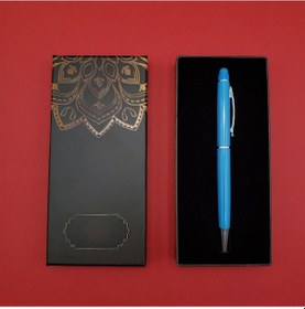 Resim Büro Ev Ofis Hediyesi İçin Mandala Kutulu Turkuaz Kalem 