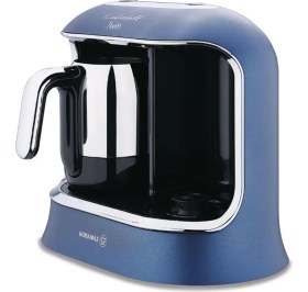 Resim Korkmaz Kahvekolik Twin Lacivert Otomatik Kahve Makinesi 