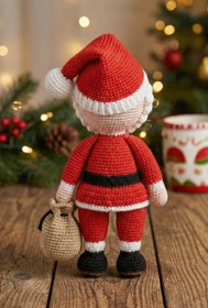 Resim LilJoy Amigurumi Örgü Oyuncak Uyku Arkadaşı Noel Baba 
