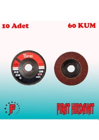 Resim Gfb Flap Disk Zımpara 115x22 MM 60 Kum 10 Adet 