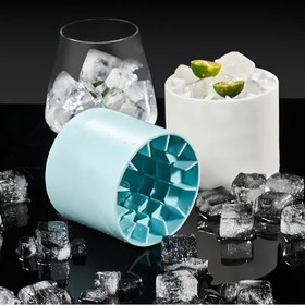 Resim 1 Adet Hızlı Dondurucu Silikon Buz Kalıbı, Kullanımı Kolay ve Dayanıklı, Buz Küpleri, Buz Kovası ve Silindir Şekilli Bardaklar Yapmak İçin Mükemmel, Anneler Günü, Noel, İşçi Bayramı için Uygun, Aile ve Arkadaşlar İçin En İyi Hediye 