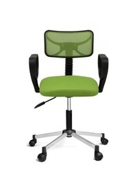 Resim Türksit Buse Çalışma Koltuğu Metalik Gri Boyalı Ayak F,yeşil Yeşil 