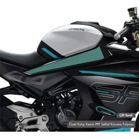 Resim Cf Moto 450 Sr Orta Şase Şefaf Ppf Koruma Folyo 