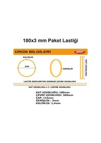 Resim Ekoset İnce Kasa Lastiği 100 Adet 180 x 3 MM 