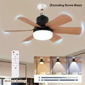 Resim 1 adet Soket Fan Aydınlatma, Aydınlatma ve Uzaktan Kumanda ile Akıllı Tavan Fanı, E26/E27 Soketlerle Uyumlu, Ayarlanabilir Aydınlatma ve Üç Hızlı Fan, Kolay Kurulum, Yatak Odaları, Mutfaklar, Oturma Odaları ve Balkonlar için Uygun. 