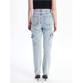 Resim Kargo Cep Kar Yıkama Jeans Pantolon Mavi 