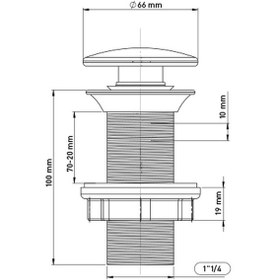 Resim İz Yapı Taşmasız Aç Kapa Körüklü Lavabo Sifonu Seramik Beyaz 