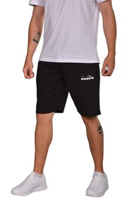 Resim Diadora Mesa - Pamuklu Siyah Spor Şort - Mesa 