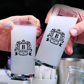 Resim Kişiye Özel Hediyelik Orijinal İkili Rakı Bardağı 