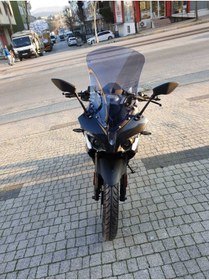 Resim MOTOCAM Pulsar RS 200 Siperlik Ön Cam 2015-2025 Model 56cm Füme Renkli 4mm UZUN CAM 