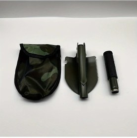 Resim Sunshine022 Army Green Çok Amaçlı Kamp Küreği Katlanır Portatif Kar Küreği Demir Malzeme 