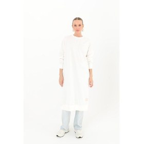 Resim Kadın Basic Uzun Tunic Ekru 