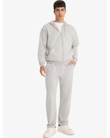 Resim Defacto Regular Fit Basic Düz Beli Bağcıklı Düz Paça Cepli Eşofman Altı D6762ax25augr210 Gri 