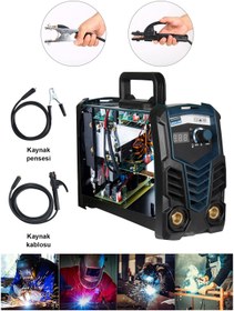 Resim POWER BLACK Germany Inventör 200 Amper Profesyonel Dijital Göstergeli Kaynak Makinesi 