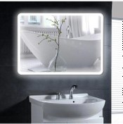 Resim Global Led Mirror 55X40 cm Ledli Ayna Dresuar Hol Koridor Duvar Salon Banyo Wc Ofis Çocuk Yatak Odası Boy 