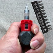 Resim Mini Çok Fonksiyonlu Ratchet Tornavida Seti - Bit Assortment ile Tersinir Hızlı Eylem Çelik Sürücü, Pil Gerektirmez, Ev Kullanımı için Dayanıklı Karışık Renkli El Aleti Kiti 