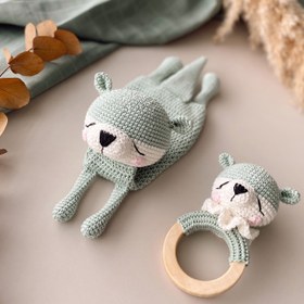 Resim Amigurumi Hug Me Bear Box - Uyku Arkadaşı&Çıngırak 