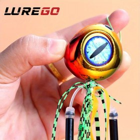 Resim ELUREGO Kabura Kaydırak Jig Balık Yemi - Ağır Hizmet Çoklu Ağırlık Sistemi (40g-200g Toplam Ağırlık), Metalik Altın & Mavi Gözler, Tuzlu/Su Ürünli Levrek, Tonbalığı, Alabalık İçin - Oltaçılık Hediyesi (Babalar Günü, Sevgililer Günü, Noel) - Döner Makaralar ve Trol Motorları ile Uyumlu, Gerçekçi Balık Çekici, Yüksek Kaliteli Yapım, Oltaçılar için İdeal Hediye 