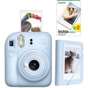 Resim Fujifilm Instax Mini 12 Mavi Fotoğraf Makinesi 20'li Film ve Mini Albüm Seti 