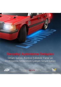 Resim Mn Model Mn38 1/16 4wd Taxi Uzaktan Kumandalı Rc Drift Arabası Led Işıklı Onroad Racing Car W/gyro 2.4ghz Rtr Kırmızı Mn-38 