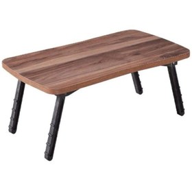 Resim Rani Laptop Sehpa Çalışma Kahvaltı Masası Ceviz Yan Sehpa 