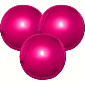 Resim 3 adet 152.4 cm ve 81.28 cm Ateş Pembe Metalik Folyo Balonlar - Dayanıklı Helyum Hazır Büyük Parti Süslemeleri Doğum Günleri, Yıldönümleri için, İç/Dış Mekan Etkinlikleri, Etkinlik Dekorasyonları | Şenlikli Çekicilik | Pürüzsüz Yüzey, Doğum Günü Balonları 