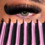 Resim 200 Küme Rus Çizgi 3D Sahte Mink Kirpikler, 0.05mm Kalınlık, D Kıvır, Karışık Uzunluklar 10-18mm, Doğal ve Anime Stilleri, Başlangıçlar İçin Yeniden Kullanılabilir DIY Kirpik Uzantıları, düğün, Paskalya, müzik festivalleri, Anneler Günü Noel hediyesi 