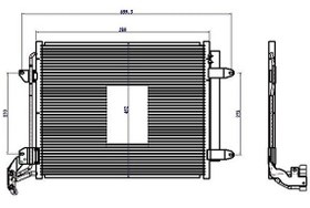 Resim Klima Radyatoru Kondansor Tiguan 07> 580X450X16 Oto Mek Sanziman ORIS