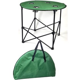 Resim Katlanabilir Kamp Masası Kumaş Çantalı Bahçe 4 Kişilik Yeşil Ha126 Yeşil 