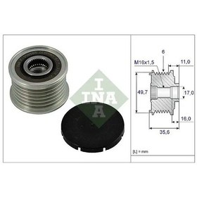 Resim Ina 535001610 Alternator Kasnagi A0001500550 A0001500650 A0001501650 