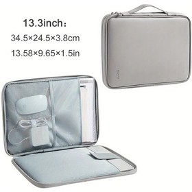 Resim Cordial 13-15.6 Inch Gri Faux Leather Laptop Çantası Tablet Bölmeli Taşınabilir Diğer 