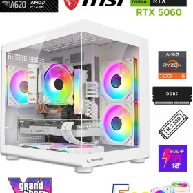 Resim Zeiron Mini X50 AMD Ryzen 5 7500F-MSI A620M-B/MSI Geforce RTX 5060 X2 ICE/512GB M.2/16GB DDR5 Beyaz-Oem Oyuncu Paket 