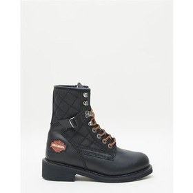 Resim Harley Davidson New Worker Kadın Siyah Deri Bot 