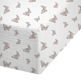 Resim Lastikli Müslin Bebek Çarşaf - Iconique Lapin 