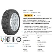 Resim Debica 195/50R15 82V Presto HP Yaz Lastiği Üretim Tarihi : 2023 
