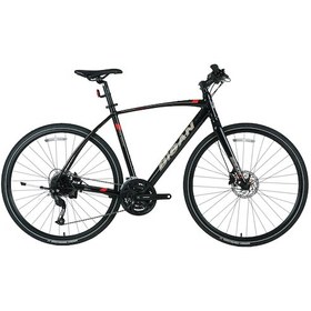 Resim Bisan Trx 8600 Deore 30 Vites 54cm Metalik Parlak Siyah Kırmızı Şehir Bisikleti 
