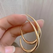 Resim Kadınlar için Şık Minimalist Su Damlası Küpeler - Şık Çinko Alaşım Sallantılı Takı, Ona Mükemmel Hediye 