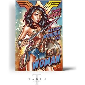 Resim Wonder Woman Ahşap Tablo 8mm 